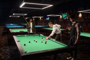 Local Gorina Cloth Dealer - Friends Enjoying Pool Hall